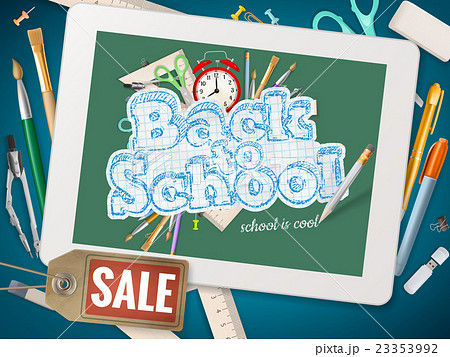 Back to School sale background. EPS 10 23353992