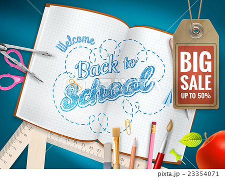 Back to School sale background. EPS 10 23354071