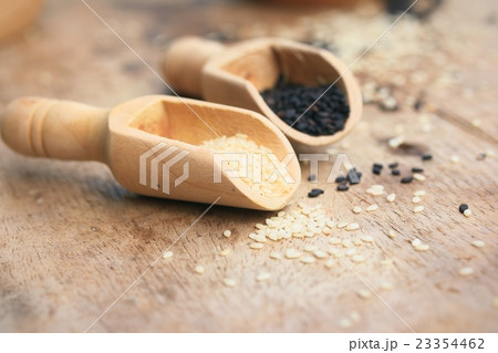 Black and white sesame seeds 23354462