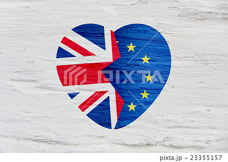 Brexit icon. British flag. EU flag. Broken heart. Brexit icon. British flag. EU flag. Broken heart. 23355157