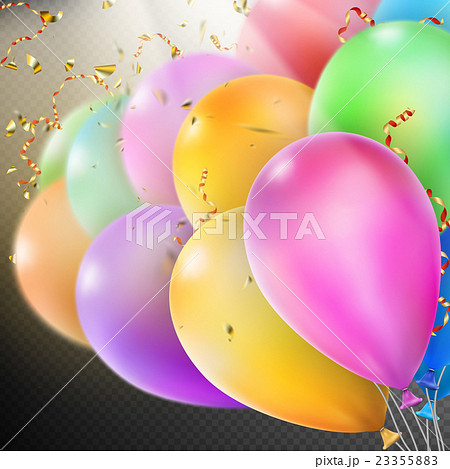 Colorful Balloons with confetti. EPS 10 23355883