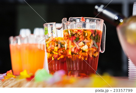 Jugs of alcohol punch Jugs of alcohol punch 23357799