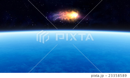 Planet And Meteoriteのイラスト素材