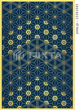 和風背景　組子細工　ミックス 23361685