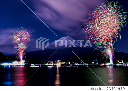 河口湖冬花火 23361939