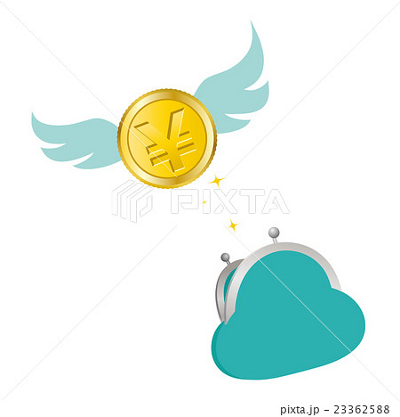 財布から羽ばたくお金 23362588