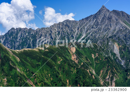 夏雲と槍ヶ岳 23362900