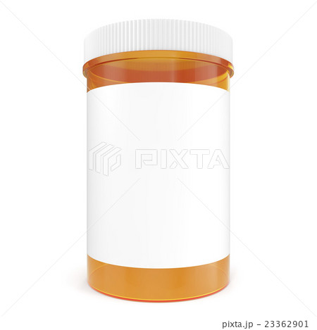 Transparent yellow bottle of prescription pill 23362901