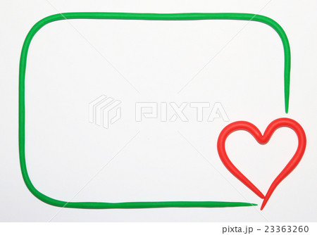 粘土　ハート　フレーム　コピースペース　文字スペース　掲示板 23363260
