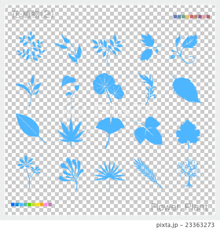 植物剪影符號標記圖標 23363273