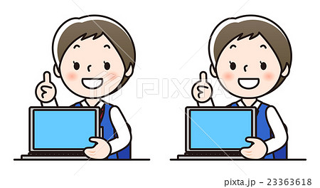 女性スタッフ-パソコン 女性スタッフ-パソコン 23363618