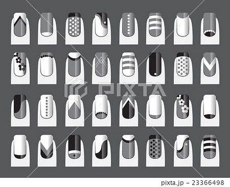 Vector illustration various of nail designs. 23366498