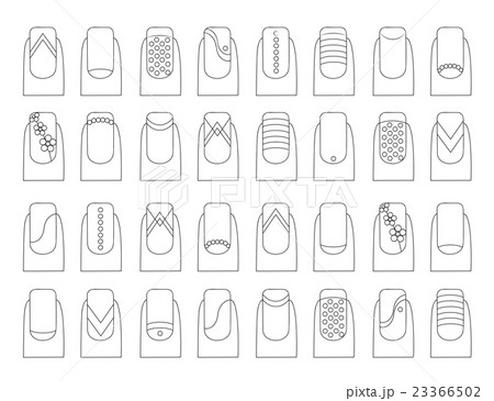 Vector illustration of various fruit nail designs. Vector illustration of various fruit nail designs. 23366502
