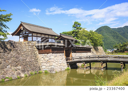 松代城の太鼓門と木橋　長野県長野市松代町 23367400