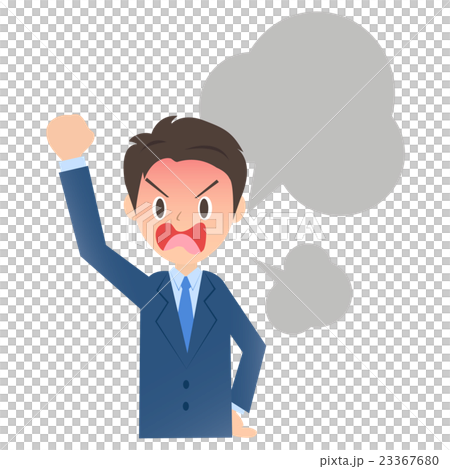 非常生氣的商人,男性上班族的以圖例解釋者材料 非常生氣的商人,男性上班族的以圖例解釋者材料 23367680