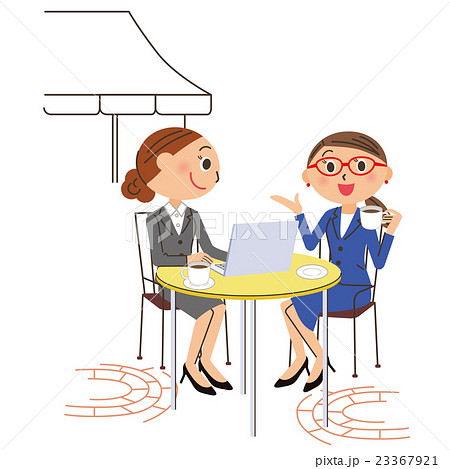 会社員　喫茶店　パソコン 23367921