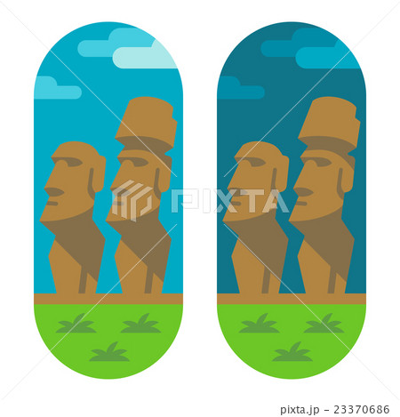 Flat design moai easter Flat design moai easter 23370686
