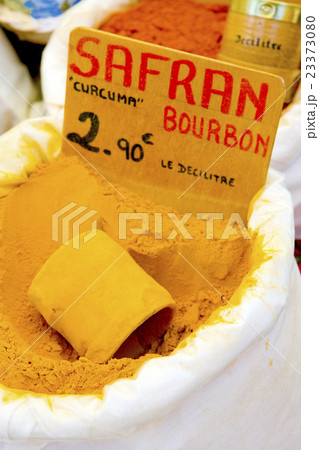 saffron, street market in Castellane, Provence saffron, street market in Castellane, Provence 23373080