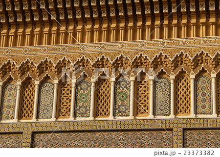 Detail of the beautiful tile mosaic decoration 23373382