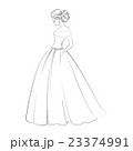 Vector bride model contour outline illustration 23374991
