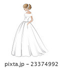 Beautiful bride in wedding dress with pretty hair 23374992