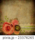 Vintage background with  roses, lace, ribbon 23376265