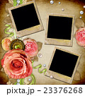 Vintage background with  roses, lace, ribbon 23376268