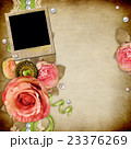 Vintage background with  roses, lace, ribbon 23376269