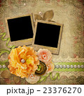 Vintage background with  roses, lace, ribbon 23376270