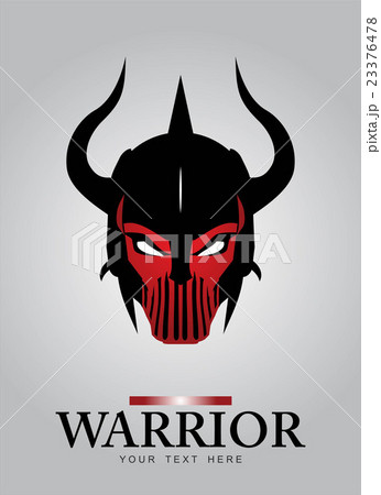 Horned head Warrior Mascot. Black Horned Warrior. Horned head Warrior Mascot. Black Horned Warrior. 23376478