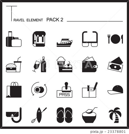 Travel Element Graph Icon Set 2.Beach and Sea  23378801