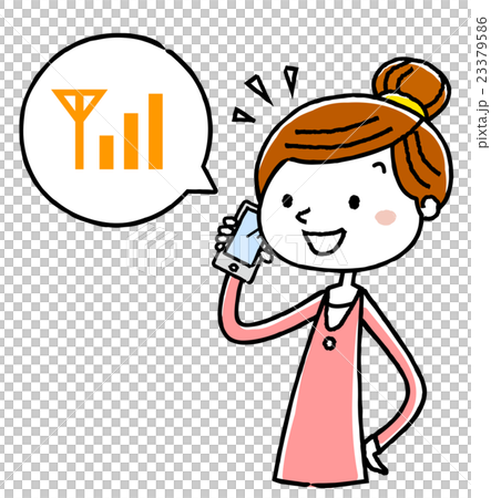 Illustration material: Women who phone Illustration material: Women who phone 23379586