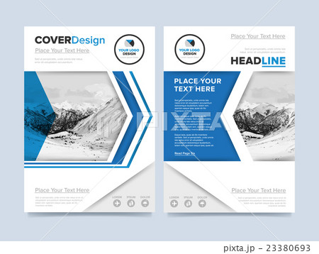 Gold annual report brochure design template vector 23380693