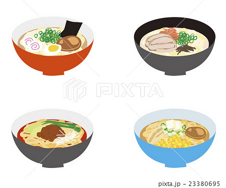 ラーメンセット　イラスト　 23380695