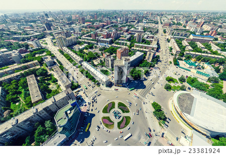 Aerial city view. Urban landscape. Copter shot 23381924