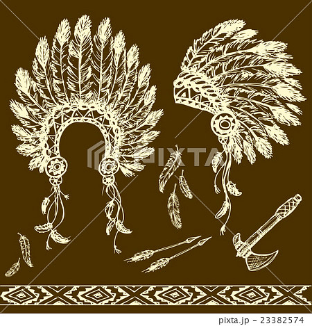 Collection of vintage hand drawn design elements 23382574