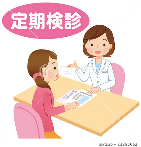 説明する医者 患者 医療のイラスト素材