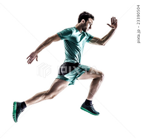 man runner jogger running isolated man runner jogger running isolated 23390504