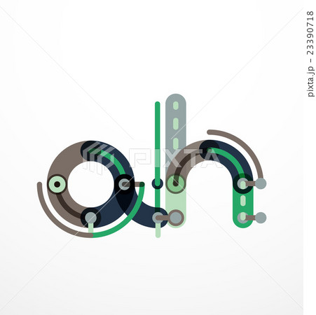 Cartoon linear letters icons Cartoon linear letters icons 23390718