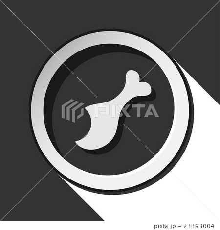 icon - gnawed chicken leg with shadow icon - gnawed chicken leg with shadow 23393004