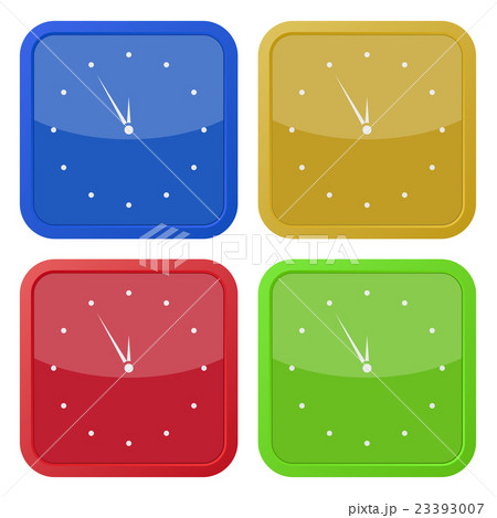 set of four square icons with last minute clock set of four square icons with last minute clock 23393007