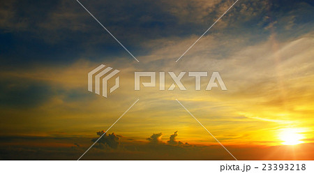 beautiful sunrise and cloudy sky 23393218