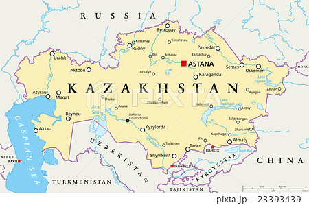 Kazakhstan Political Map 23393439