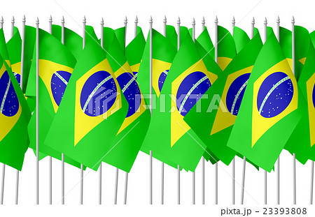 Many small brazilian flags in row seamless 23393808