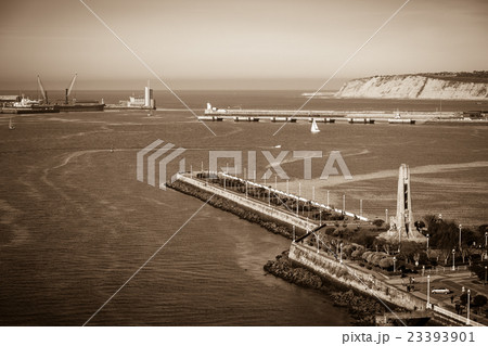 El Abra bay and Getxo pier and seafront, Spain 23393901