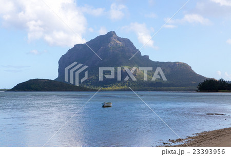 Le Morne Brabant Mauritius with sea panoramic 23393956