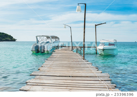 speed boat at blue sea. speed boat at blue sea. 23396396