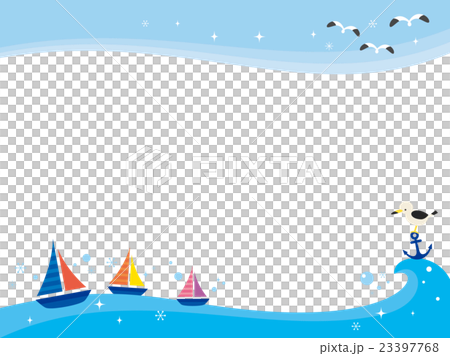 Sea landscape illustration - Stock Illustration [23397768] - PIXTA