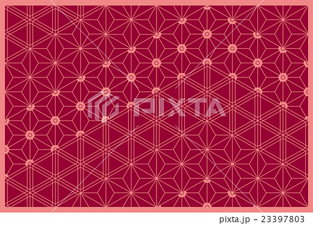 和風背景　組子細工　ミックス　横 23397803