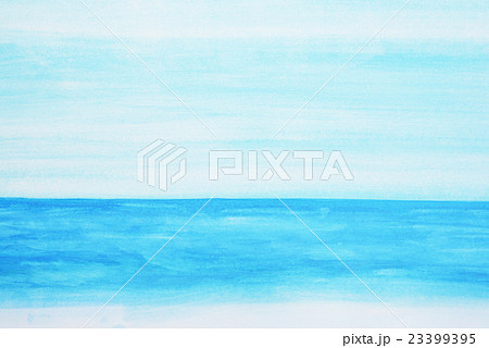 海背景素材 水彩画のイラスト素材
